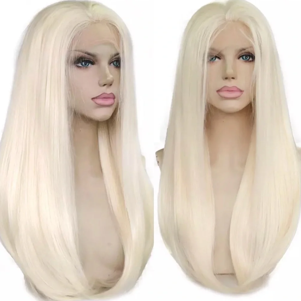 ☀️CORRINE 18” PLATINUM BLONDE LACE-FRONT  WIG☀️